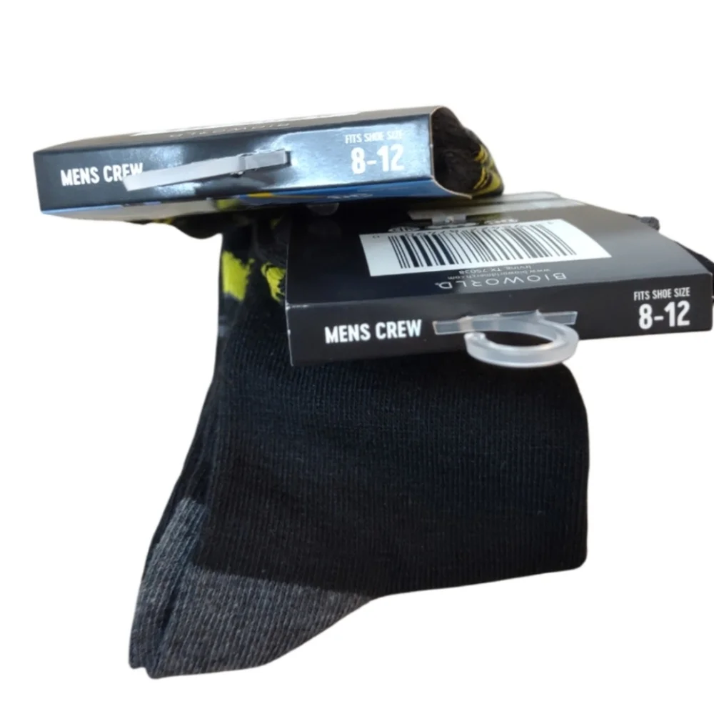 DC Comics Batman Socks - Black and Yellow 2 pair Casual Novelty